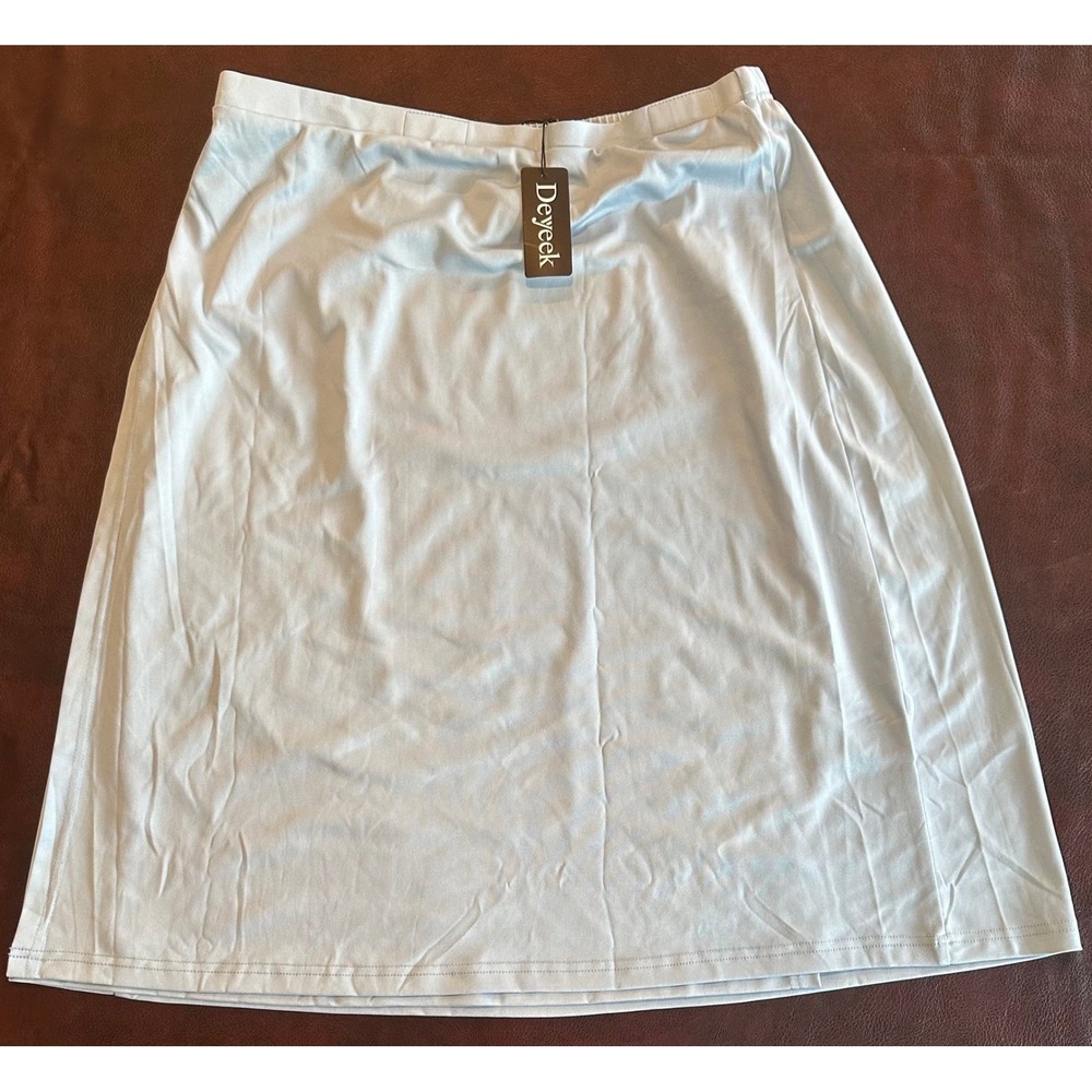 Deyeek Light Blue Half Slip Skirt Elastic Waist Size XL NWT